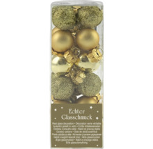 Verpackung mit Christbaumkugeln aus Glas