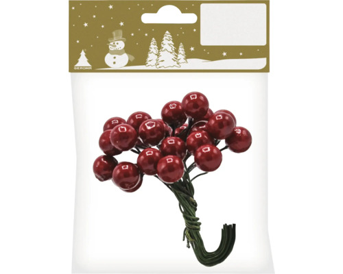 Dekorative rote Beeren am Draht im Verpackung