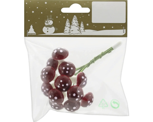 Dekorative Fliegenpilze im Beutel