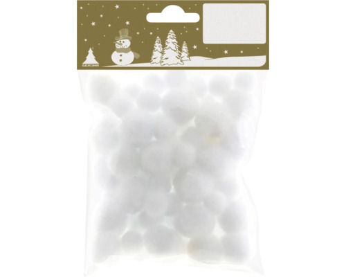 Schneebälle aus Watte 60 Stück Packung mit Dekoschneebällen