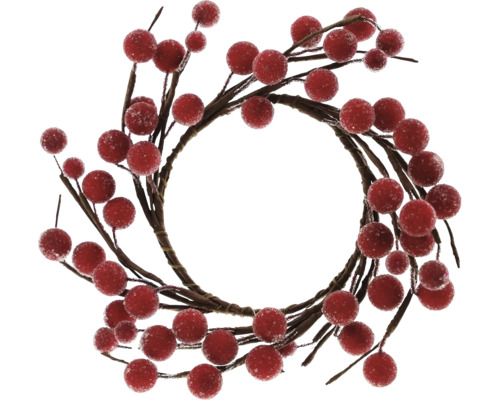 Dekorativer Kranz mit roten Beeren für festliche Anlässe