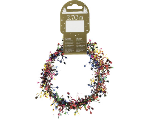 Weihnachtsbaumschmuck Girlande mit Sternen, 2,70 Meter