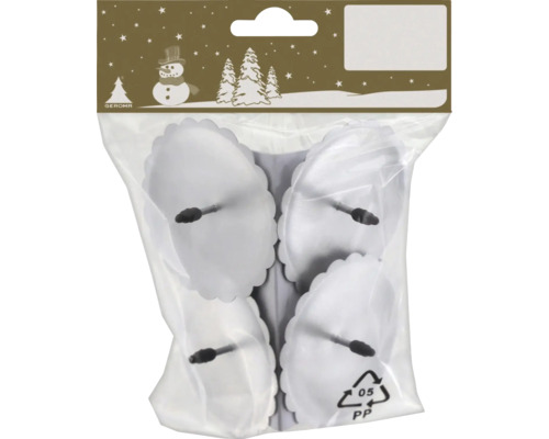Kerzenhalter aus Metall Blume Ø 7 cm 4er Pack hell silber Kerzenhalter in Kunststoffverpackung