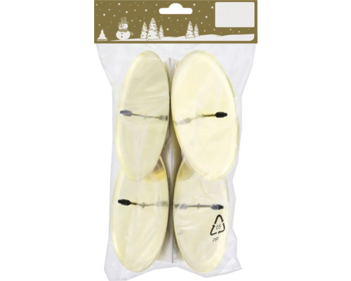 Kerzenhalter Metall Ø 10 cm H 8 cm gold glatt 4 Stück Viererpackung Geroma LED-Teelichter in Kunststoffverpackung