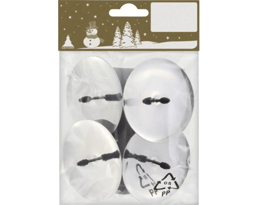 Kerzenhalter aus Metall Ø 6 cm 4er Pack silber Packung Teelichter mit Symbol zur Wiederverwertung
