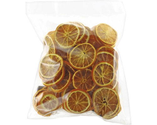 Orangenscheiben 200 g naturbelassen Verpackung mit getrockneten Orangenscheiben