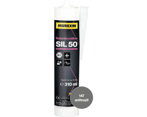 Natursteinsilikon Murexin SIL 50 anthrazit 310ml Murexin Natursteinsilikon SIL 50, Anthrazit, 310 ml