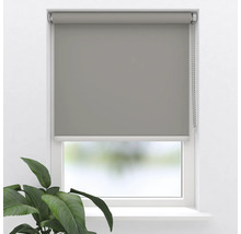Graues Rollo am Fenster mit Bedienkette
