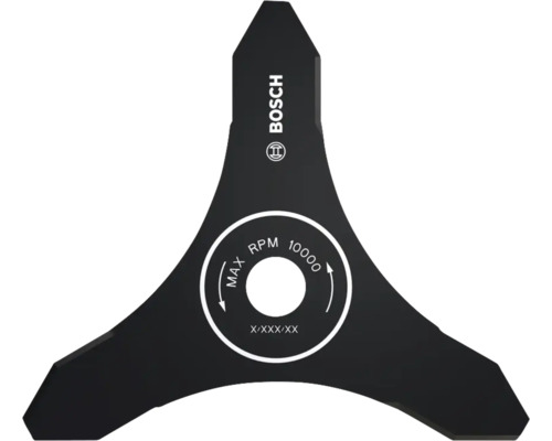 Bosch Professional Klinge 3T Brushcutter Bosch Logo auf einem Rasentrimmermesser