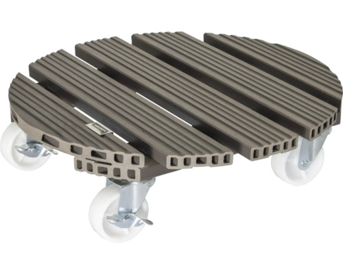 Rolluntersetzer für Pflanzkübel aus Kunststoff mit vier Rollen