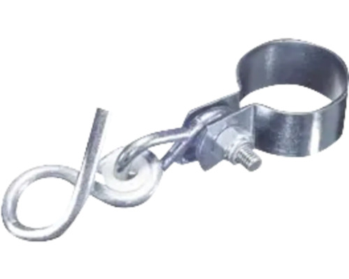 Rohrschelle mit Haken zur Befestigung von Rohren