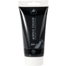 Tube schwarze Acrylfarbe, 200 ml
