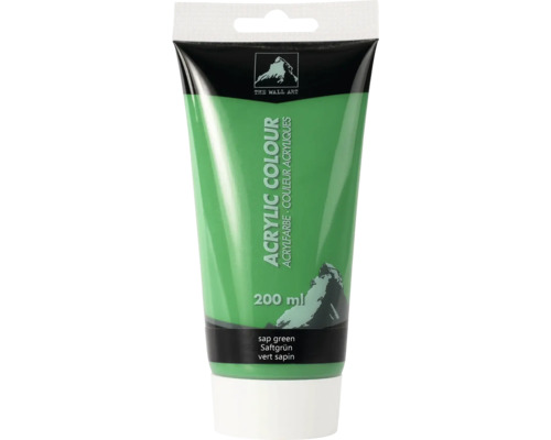 Tube mit Acrylfarbe Saftgrün, 200 Milliliter
