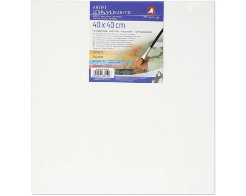 Artist Leinwandkarton, 40 x 40 cm, vorgrundiert, aus 100% Baumwolle