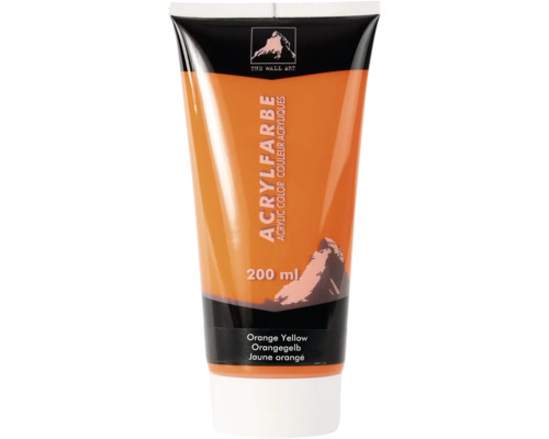 Tube Acrylfarbe Orange Gelb, 200 ml