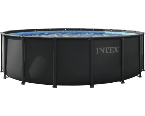 Aufstellpool mit Stahlrahmen und Intex Logo