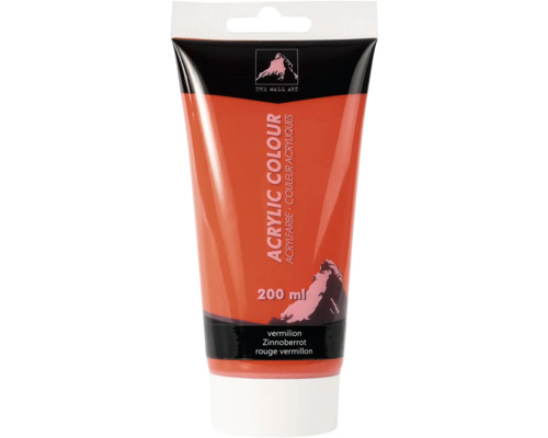 Tube Acrylfarbe Zinnoberrot 200 ml
