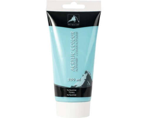 Tube türkisfarbene Acrylfarbe, 200 ml