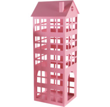 Dekoratives Regal in Form eines Hauses mit Fächern