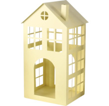 Dekorative Hauslaterne aus Metall mit Fenster und Kamin