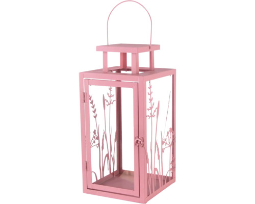 Dekorative Laterne aus Metall mit Pflanzenmuster