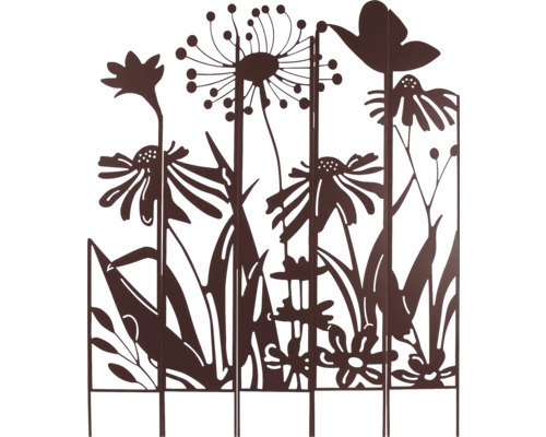 Metallzaun mit Blumen- und Schmetterlingsdesign zur Gartendekoration