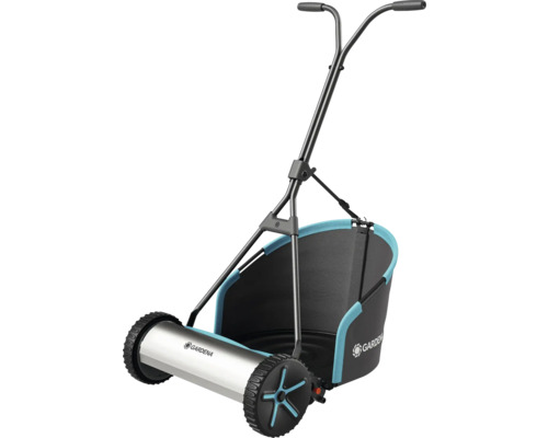 Handrasenmäher mit Grasfangkorb