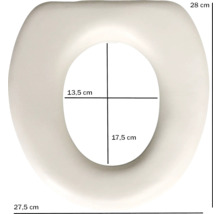 WC-Sitz mit Maßangaben