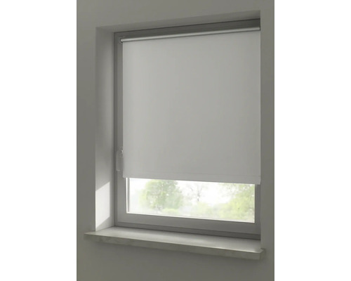 Klemmrollo Verdunkelungsrollo weiß 120 cm x 150 cm Fenster mit heruntergelassenem Rollo