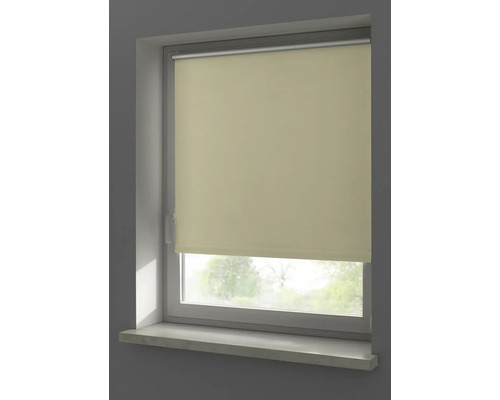 Klemmrollo Verdunkelungsrollo beige 120 cm x 150 cm Beige Fensterrollo im geschlossenen Zustand