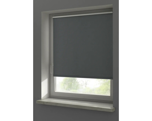 Klemmrollo Verdunkelungsrollo schiefer 120 cm x 150 cm Graues Rollo am Fenster zur Lichtregulierung
