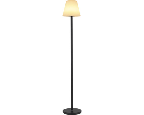 Stehlampe mit Lampenschirm und rundem Fuß