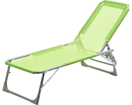 Verstellbare Sonnenliege aus Metall und Stoff