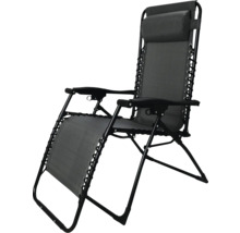 Schwerkraftstuhl mit verstellbarer Rückenlehne und Kopfstütze