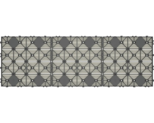 Terrassenfliesen aus Kunststoff, verbunden