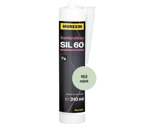Sanitär Silikon Murexin SIL60 mint 310 ml Murexin Sanitärsilikon SIL 60 in Mint, Kartusche mit 310 ml Inhalt
