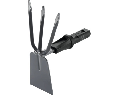 Gartenhacke mit drei Zinken und Blatt