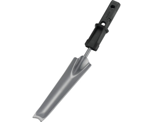 for_q fitconect Unkrautstecher Pflanzkelle aus Metall mit schwarzem Griff