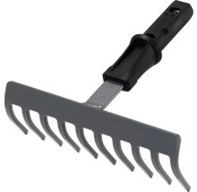 Gartenrechen aus Metall mit Kunststoffgriff