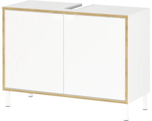 Waschbeckenunterschrank mit zwei Türen und schmalen Füßen