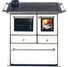 Holzherd mit Kochfeld, Backofen und Schubladen