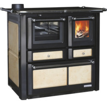 Holzherd mit Kochfeld und Backofen