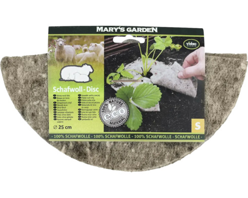 Schafwoll-Disc Mary's Garden rund ⌀ 25 cm Schafwolldünger-Scheibe mit 25 Zentimeter Durchmesser