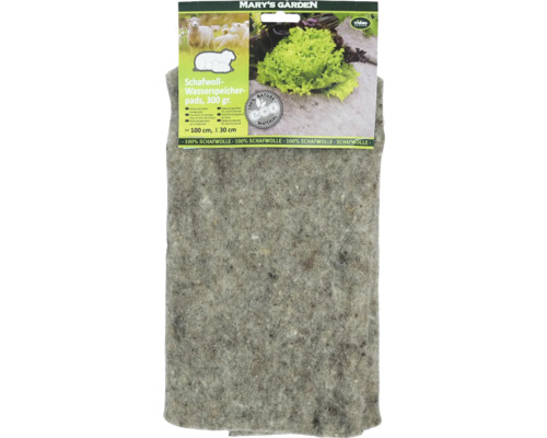 Marys Garden Schafwoll Wasserspeicherpads, 100 Zentimeter mal 30 Zentimeter