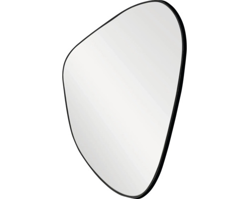 Unregelmäßiger Spiegel mit schwarzem Rahmen