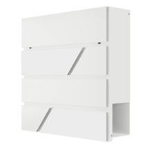 Briefkasten aus Metall mit Zeitungsfach