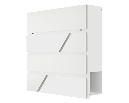 Wandbriefkasten HEIDEMANN DESIGNline BK1 38x38x11 cm weiß Briefkasten aus Metall mit Zeitungsfach