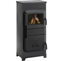 Kaminofen mit Sichtfenster und Kochfeld