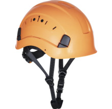 Bauhelm mit Belüftungsöffnungen und verstellbarem Kinnriemen
