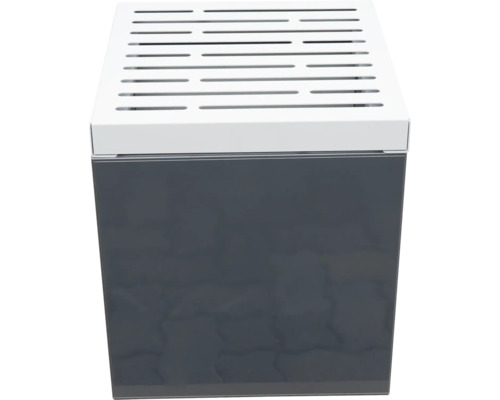 Kubischer Pflanzkübel mit Entwässerungslöchern